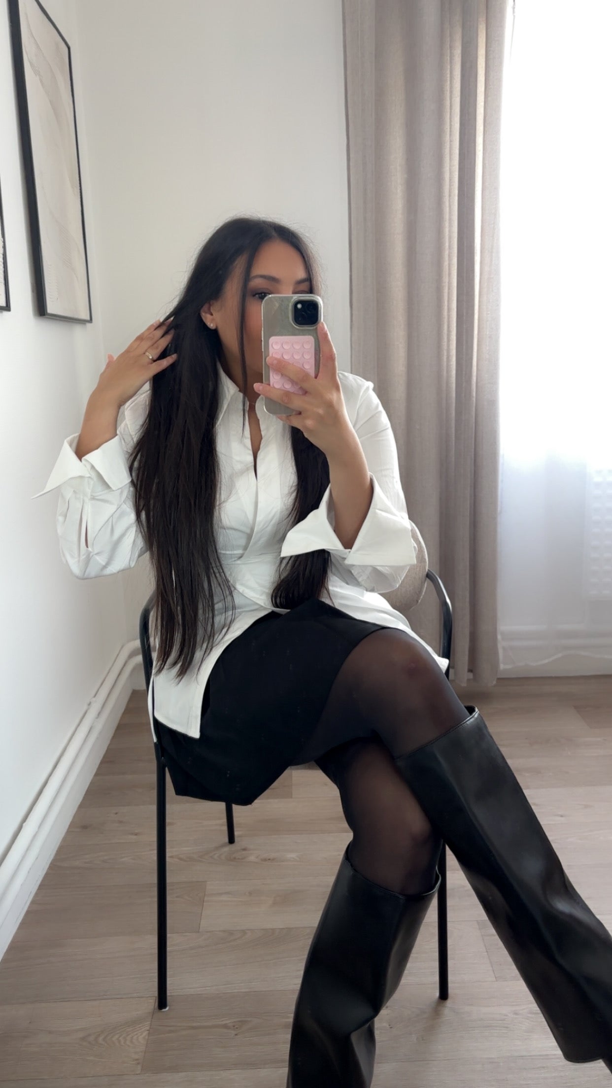 Chemise asymétrique blanche