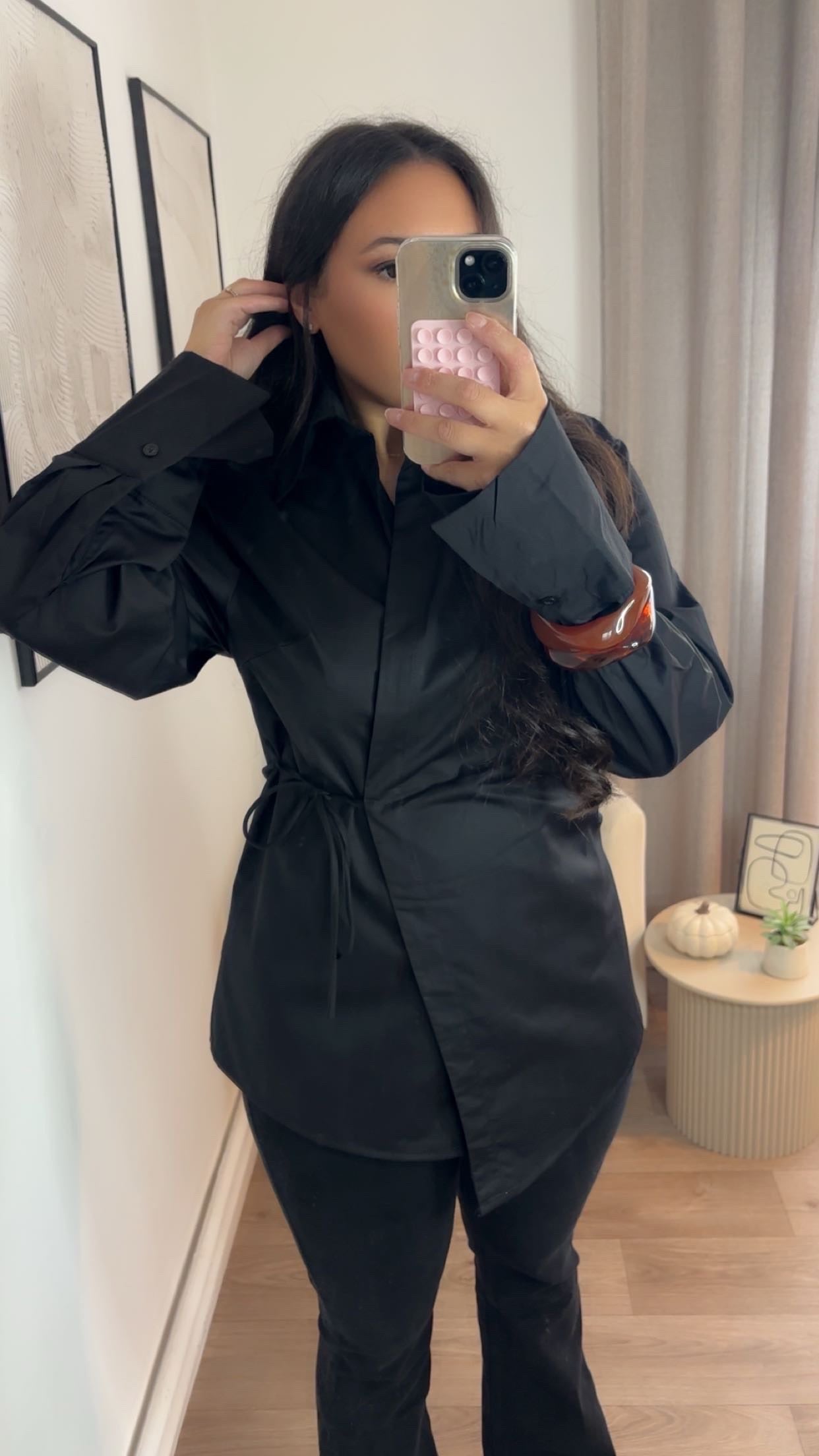 Chemise asymétrique Noir