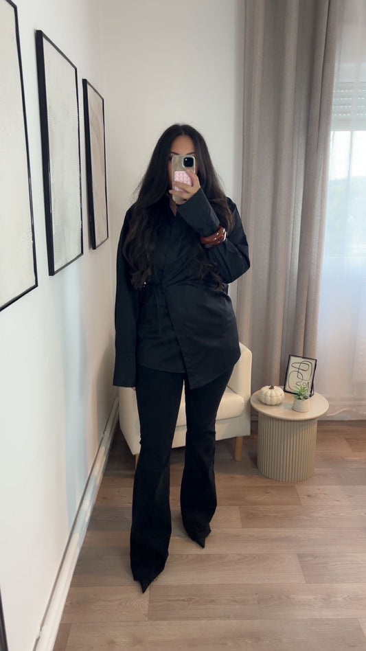 Chemise asymétrique Noir