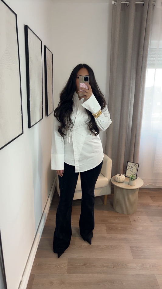 Chemise asymétrique blanche